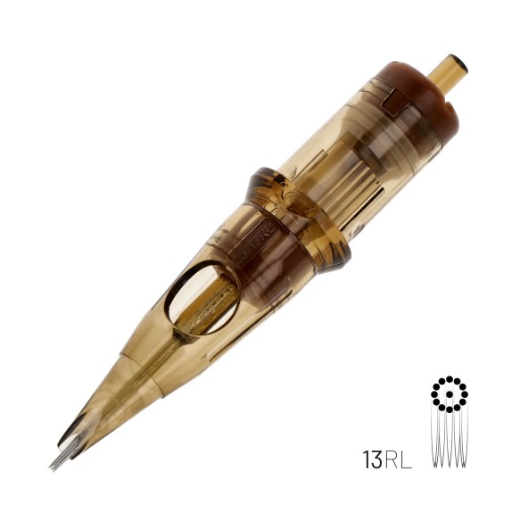 13 RL (Round Liner) Long Taper - Cartucce Aghi Tattoo Kwadron - 20 pz