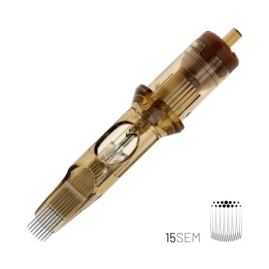 15 SEM (Soft Edge Magnum) Long Taper - Cartucce Aghi Tattoo Kwadron - 20 pz