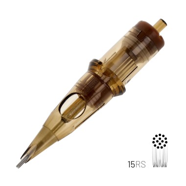 15 RS (Round Shader) Long Taper - Cartucce Aghi Tattoo Kwadron - 20 pz