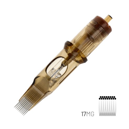 17 MG (Magnum) Long Taper - Cartucce Aghi Tattoo Kwadron - 20 pz