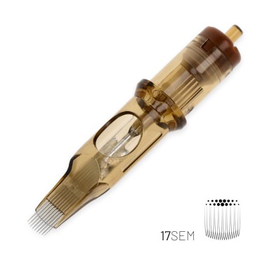 17 SEM (Soft Edge Magnum) Long Taper - Cartucce Aghi Tattoo Kwadron - 20 pz