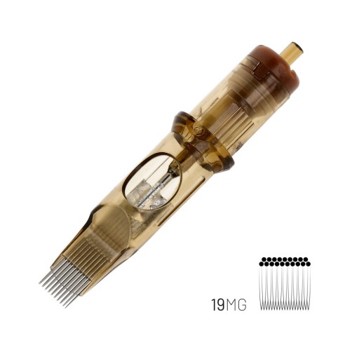19 MG (Magnum) Long Taper - Cartucce Aghi Tattoo Kwadron - 20 pz