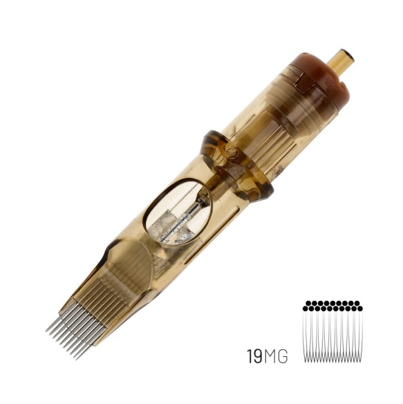 19 MG (Magnum) Long Taper - Cartucce Aghi Tattoo Kwadron - 20 pz