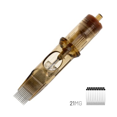 21 MG (Magnum) Long Taper - Cartucce Aghi Tattoo Kwadron - 20 pz