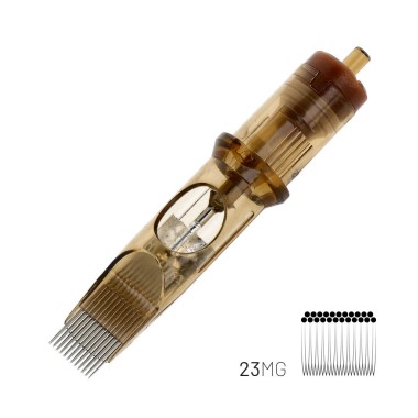 23 MG (Magnum) Long Taper - Cartucce Aghi Tattoo Kwadron - 20 pz