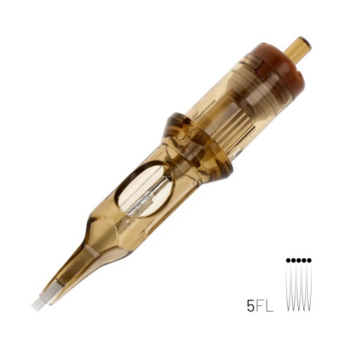 05 FL (Flat) 0,35 mm Long Taper - Cartucce Aghi Tattoo Kwadron - 20 pz