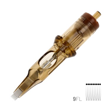 09 FL (Flat) 0,35 mm Long Taper - Cartucce Aghi Tattoo Kwadron - 20 pz