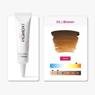 01 BROWN Microblading - The Pigment - 10ml - Pigmento PMU REACH 2