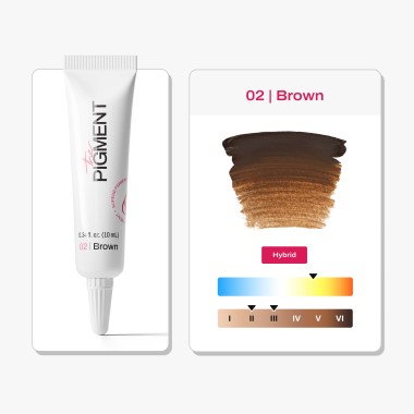 02 BROWN Microblading - The Pigment - 10ml - Pigmento PMU REACH 2