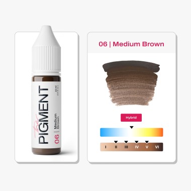 06 MEDIUM BROWN - The Pigment - 15ml - Pigmento PMU REACH 2