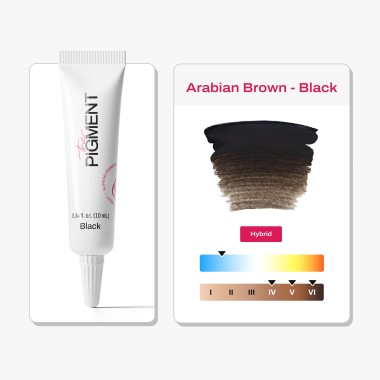 BLACK (ARABIAN BROWN) Microblading - The Pigment - 10ml - Pigmento PMU REACH 2