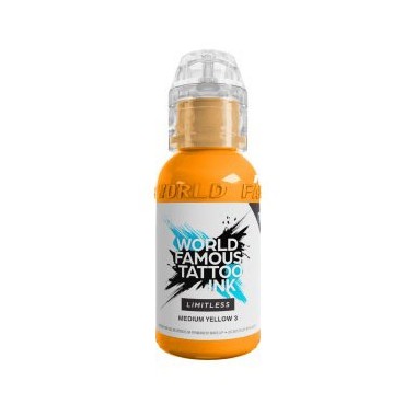 MEDIUM YELLOW 3 - World Famous Limitless - 30ml - Colore Tattoo REACH