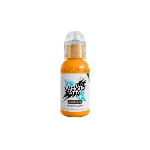 MEDIUM YELLOW 3 - World Famous Limitless - 30ml - Colore Tattoo REACH