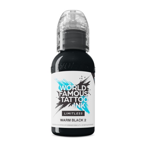 WARM BLACK 2 - World Famous Limitless - 30ml - Colore Tattoo REACH