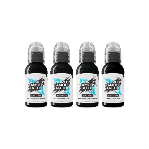 LINING AND SHADING Set - World Famous Limitless - 4x30ml - Colori Tattoo REACH