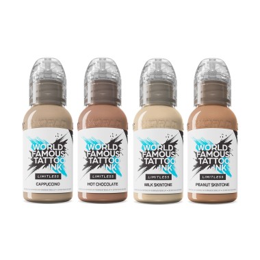 Santucci SKIN TONE Set - World Famous Limitless - 4 × 30 ml - Colori Tattoo REACH