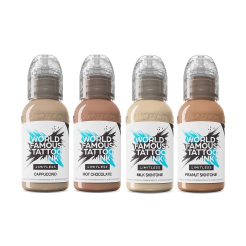 Santucci SKIN TONE Set - World Famous Limitless - 4 × 30 ml - Colori Tattoo REACH
