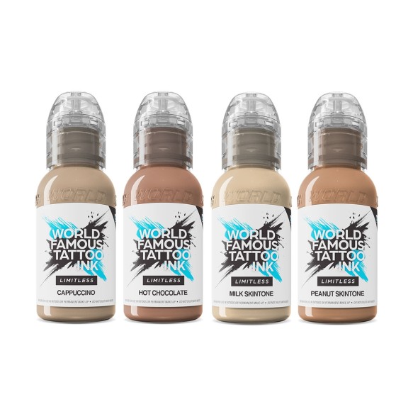 Santucci SKIN TONE Set - World Famous Limitless - 4 × 30 ml - Colori Tattoo REACH