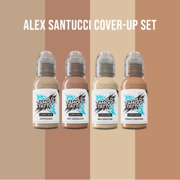 Santucci SKIN TONE Set - World Famous Limitless - 4 × 30 ml - Colori Tattoo REACH