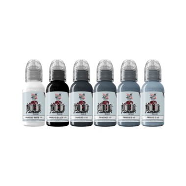 A.D. Pancho PASTEL GREY Set V2 - World Famous Limitless - 6 × 30 ml - Colori Tattoo REACH