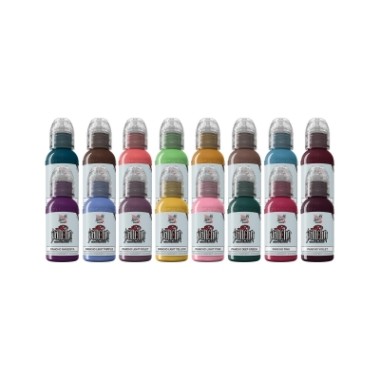 A.D. Pancho PRO COLOUR Set - World Famous Limitless - 16x30ml - Colori Tattoo REACH