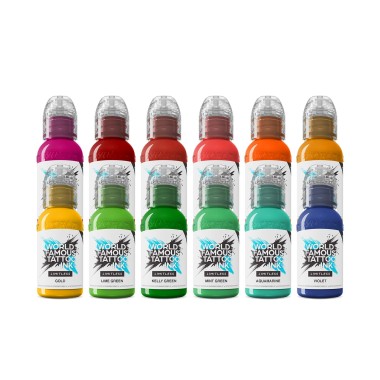 DRAGON Set - World Famous Limitless - 12 × 30 ml - Colori Tattoo REACH
