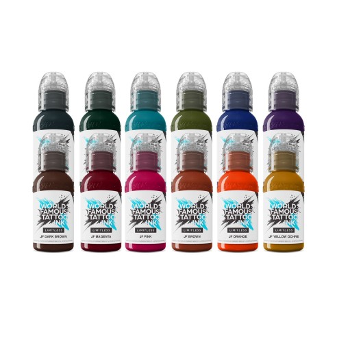 JAY FREESTYLE Set - World Famous Limitless - 12 × 30 ml - Colori Tattoo REACH