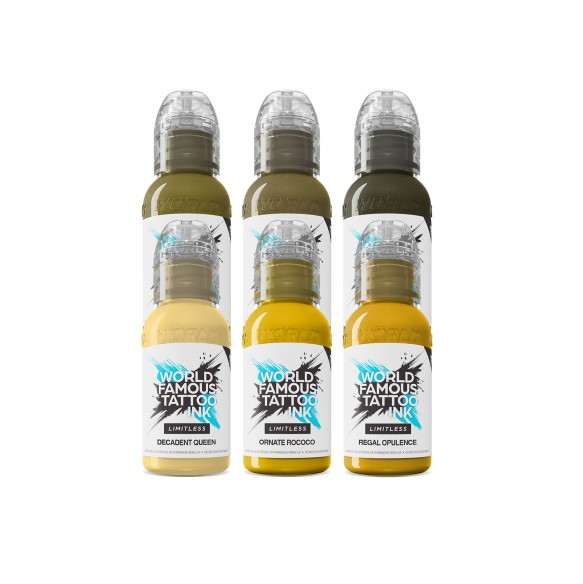 Jenna Kerr BAROQUE Set - World Famous Limitless - 6 × 30 ml - Colori Tattoo REACH