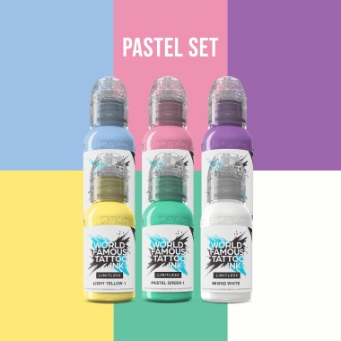 PASTEL Collection - World Famous Limitless - 6 × 30 ml - Colori Tattoo REACH 2