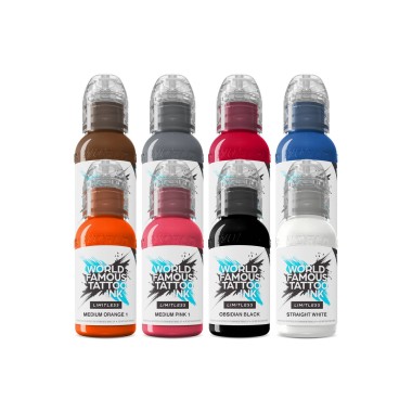 PRIMARY COLOURS Set 2 - World Famous Limitless - 8 × 30 ml - Colori Tattoo REACH