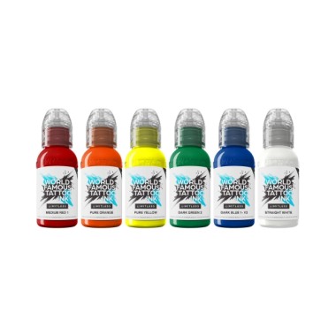 Simple Set - World Famous Limitless - 6 × 30 ml - Colori Tattoo REACH