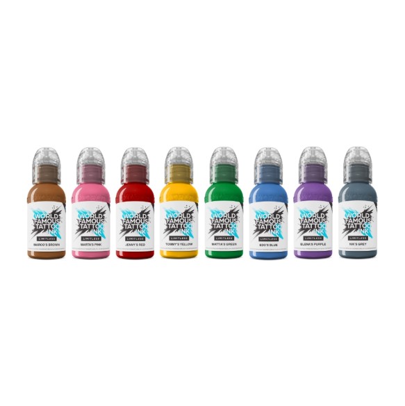 The MAMBO DESTRUTTURATO Family Set - World Famous Limitless - 8 × 30 ml - Colori Tattoo REACH