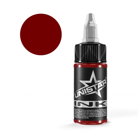Basic Dark Red - UNISTAR INK - 30 ml - Colore Tattoo REACH