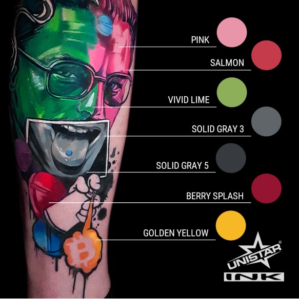 Berry Splash - UNISTAR INK - 30 ml - Colore Tattoo REACH