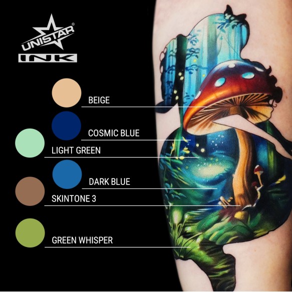Cosmic Blue - UNISTAR INK - 30 ml - Colore Tattoo REACH