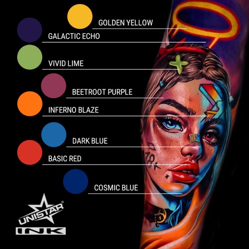 Cosmic Blue - UNISTAR INK - 30 ml - Colore Tattoo REACH