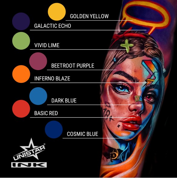 Cosmic Blue - UNISTAR INK - 30 ml - Colore Tattoo REACH