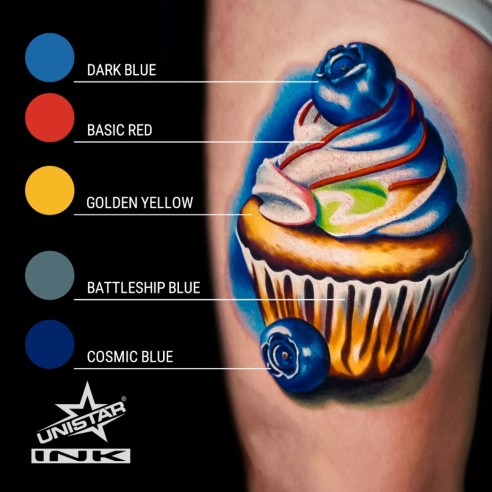 Dark Blue - UNISTAR INK - 30 ml - Colore Tattoo REACH