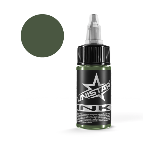 Dark Green - UNISTAR INK - 30 ml - Colore Tattoo REACH