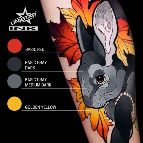 Golden Yellow - UNISTAR INK - 30 ml - Colore Tattoo REACH