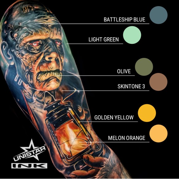 Light Green - UNISTAR INK - 30 ml - Colore Tattoo REACH