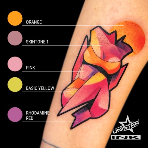 Orange - UNISTAR INK - 30 ml - Colore Tattoo REACH