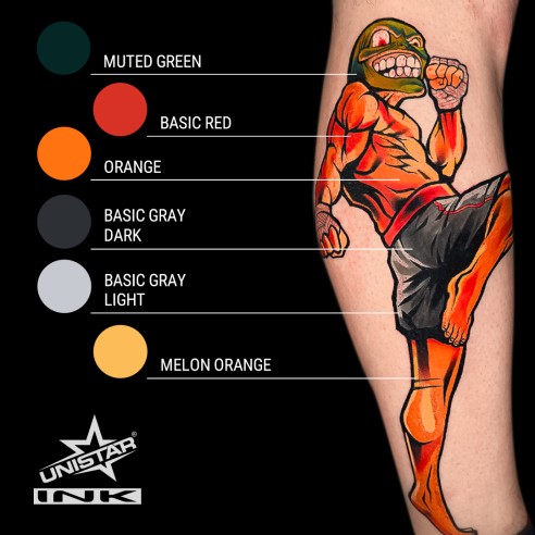 Orange - UNISTAR INK - 30 ml - Colore Tattoo REACH