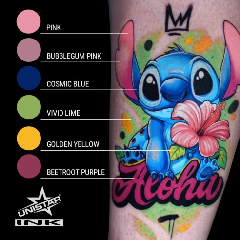 Pink - UNISTAR INK - 30 ml - Colore Tattoo REACH