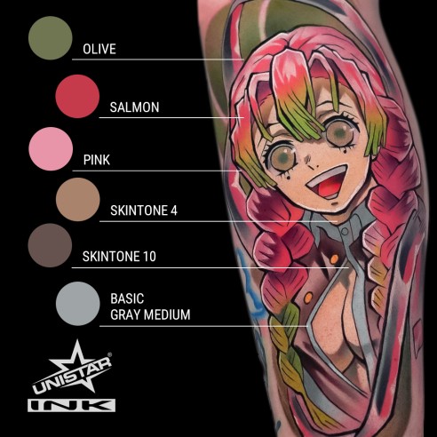Salmon - UNISTAR INK - 30 ml - Colore Tattoo REACH