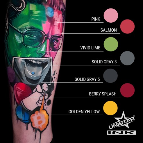 Salmon - UNISTAR INK - 30 ml - Colore Tattoo REACH