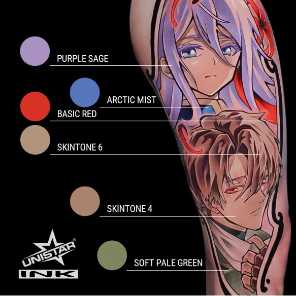 Soft Pale Green - UNISTAR INK - 30 ml - Colore Tattoo REACH