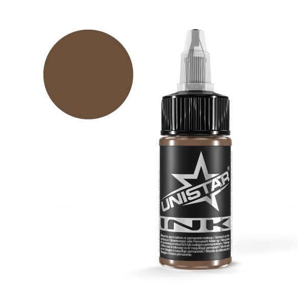 Tobacco Brown - UNISTAR INK - 30 ml - Colore Tattoo REACH