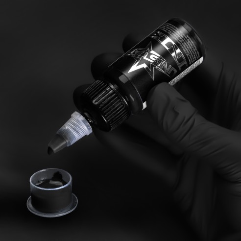 Top Basic Black - UNISTAR INK - 30 ml - Colore Tattoo REACH