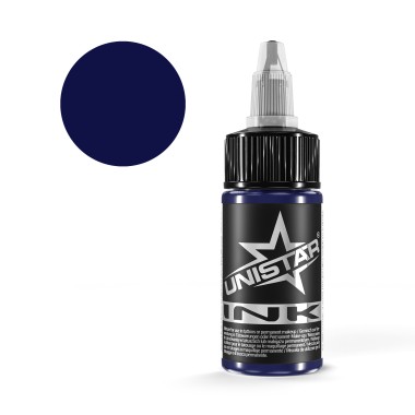Top Basic Dark Blue - UNISTAR INK - 30 ml - Colore Tattoo REACH 2